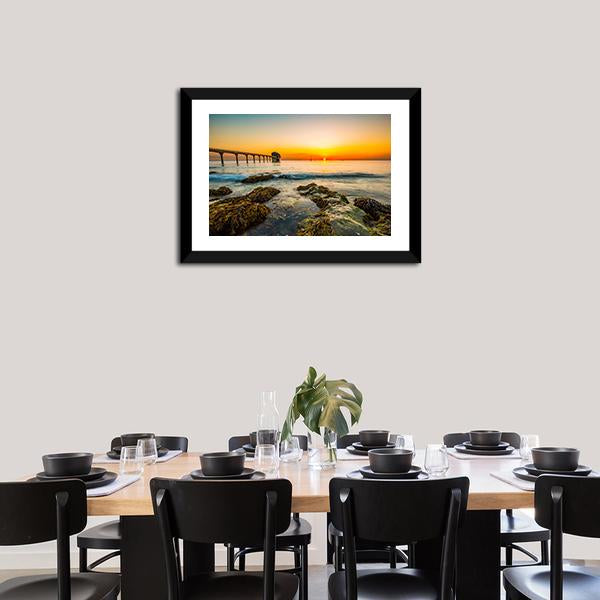 Bembridge Ledge Isle Of Wight Canvas Wall Art-3 Horizontal-Gallery Wrap-25" x 16"-Tiaracle