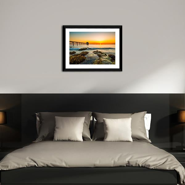 Bembridge Ledge Isle Of Wight Canvas Wall Art-3 Horizontal-Gallery Wrap-25" x 16"-Tiaracle