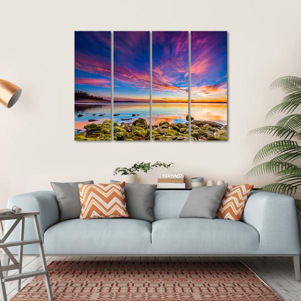 Benbrook Lake Canvas Wall Art-4 Horizontal-Gallery Wrap-34" x 24"-Tiaracle