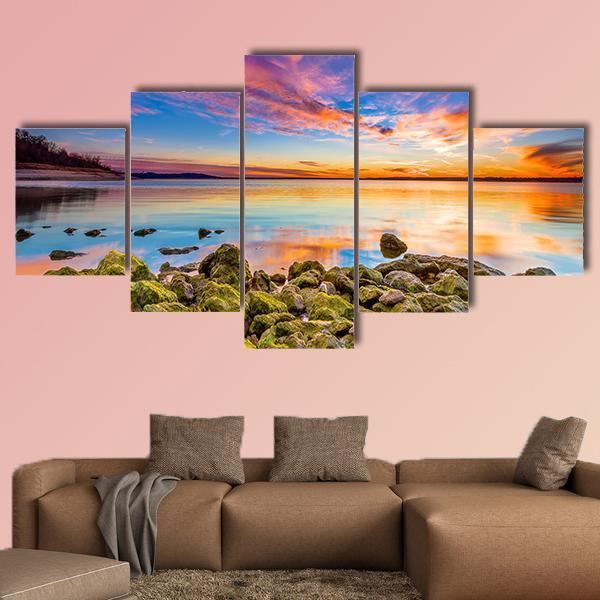 Benbrook Lake Canvas Wall Art-5 Star-Gallery Wrap-62" x 32"-Tiaracle