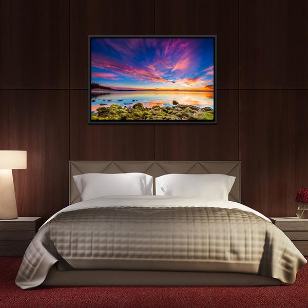 Benbrook Lake Panoramic Canvas Wall Art-1 Piece-36" x 12"-Tiaracle