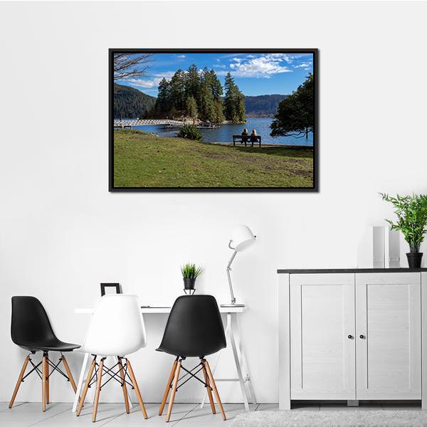 Pier Of Deep Cove Canada Canvas Wall Art-3 Horizontal-Gallery Wrap-25" x 16"-Tiaracle