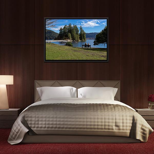 Pier Of Deep Cove Canada Canvas Wall Art-3 Horizontal-Gallery Wrap-25" x 16"-Tiaracle