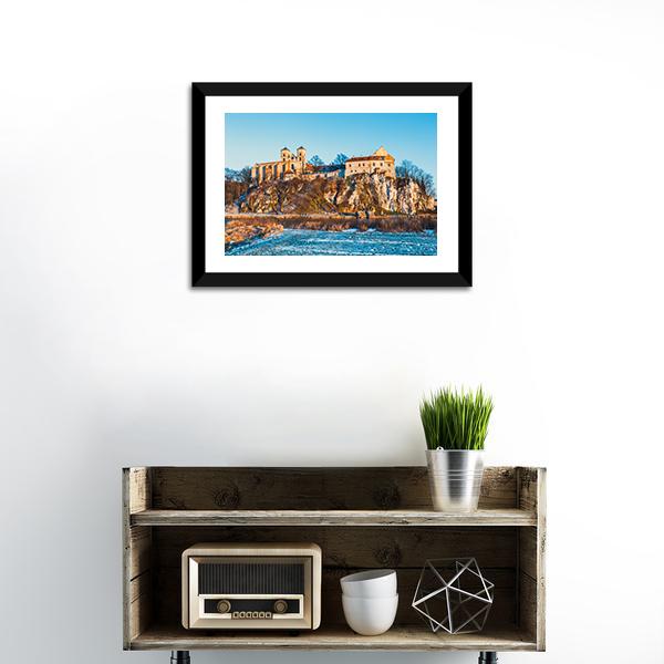 Benedictine Monastery In Tyniec Canvas Wall Art-1 Piece-Framed Print-20" x 16"-Tiaracle
