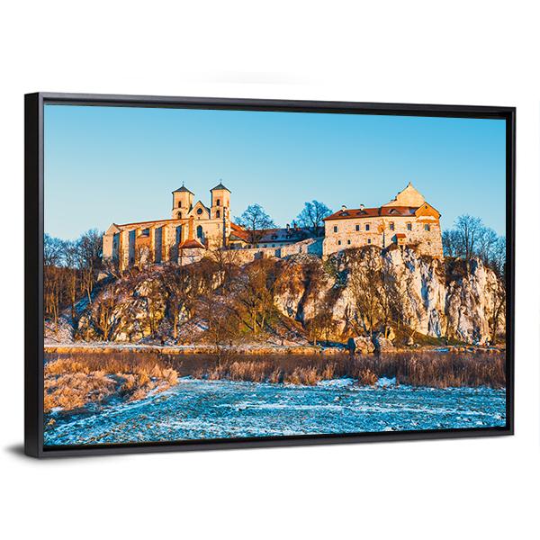 Benedictine Monastery In Tyniec Canvas Wall Art-3 Horizontal-Gallery Wrap-25" x 16"-Tiaracle