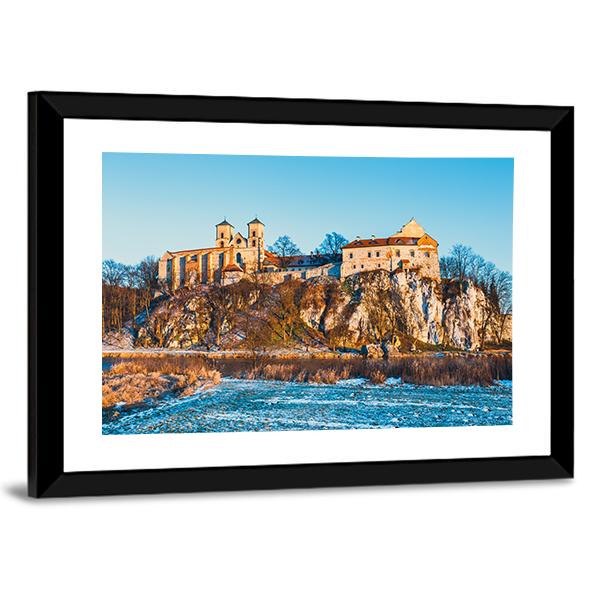 Benedictine Monastery In Tyniec Canvas Wall Art-3 Horizontal-Gallery Wrap-25" x 16"-Tiaracle
