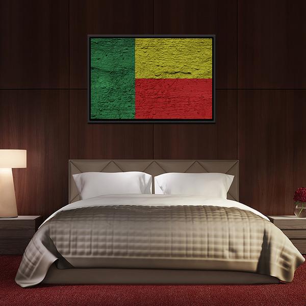 Benin Flag Panoramic Canvas Wall Art-1 Piece-36" x 12"-Tiaracle