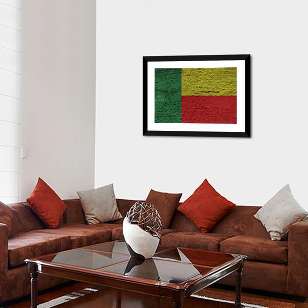 Benin Flag Panoramic Canvas Wall Art-1 Piece-36" x 12"-Tiaracle