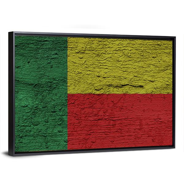 Benin Flag Panoramic Canvas Wall Art-1 Piece-36" x 12"-Tiaracle