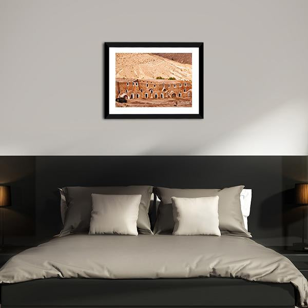 Berber Dwelling Matmata Panoramic Canvas Wall Art-1 Piece-36" x 12"-Tiaracle