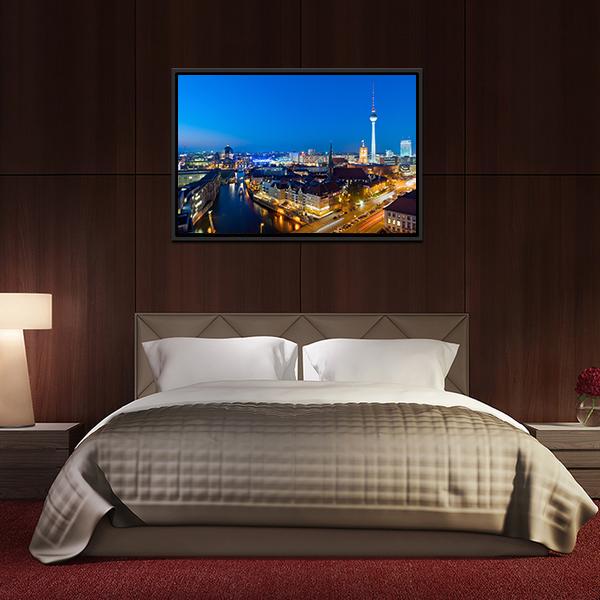 Berlin Cityscape Canvas Wall Art-3 Horizontal-Gallery Wrap-25&quot; x 16&quot;-Tiaracle