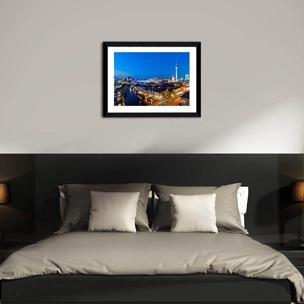Berlin Cityscape Canvas Wall Art-5 Horizontal-Gallery Wrap-22&quot; x 12&quot;-Tiaracle
