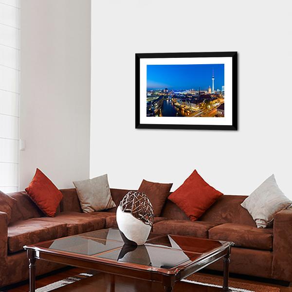 Berlin Cityscape Panoramic Canvas Wall Art-1 Piece-36" x 12"-Tiaracle