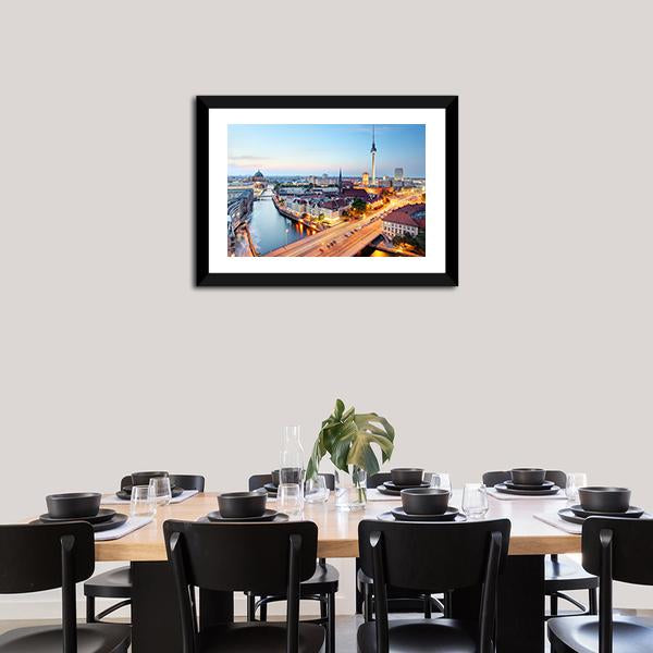 Berlin Skyline Canvas Wall Art-3 Horizontal-Gallery Wrap-25" x 16"-Tiaracle