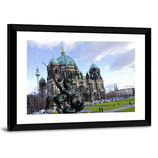 Berliner Dom Canvas Wall Art-3 Horizontal-Gallery Wrap-25" x 16"-Tiaracle