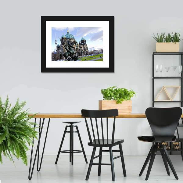 Berliner Dom Canvas Wall Art-3 Horizontal-Gallery Wrap-25" x 16"-Tiaracle