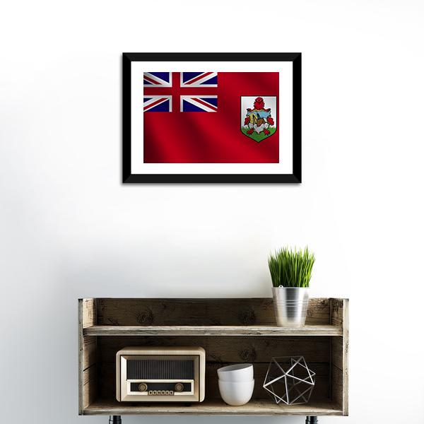 Bermuda Flag Canvas Wall Art-1 Piece-Framed Print-20" x 16"-Tiaracle