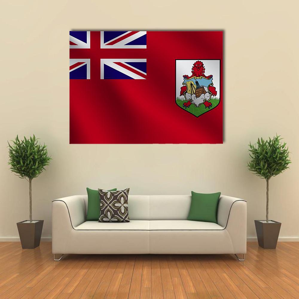 Bermuda Flag Canvas Wall Art-1 Piece-Gallery Wrap-36" x 24"-Tiaracle
