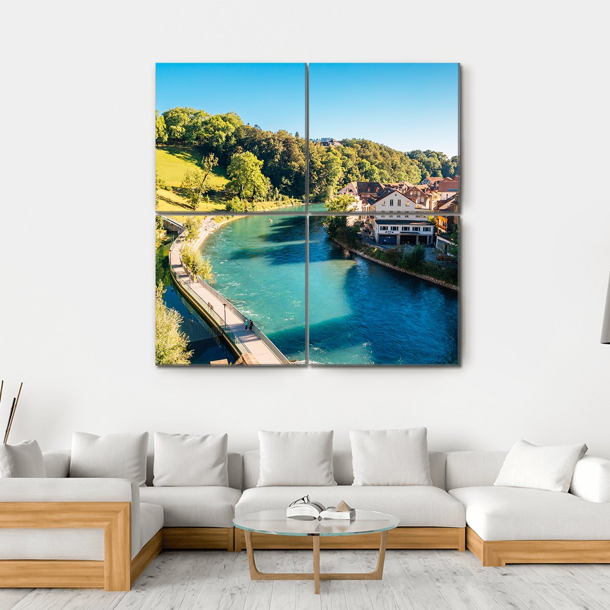 Bern Old Town Canvas Wall Art-4 Square-Gallery Wrap-17" x 17"-Tiaracle