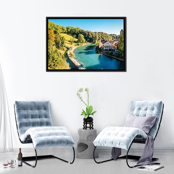 Bern Old Town Canvas Wall Art-3 Horizontal-Gallery Wrap-25" x 16"-Tiaracle