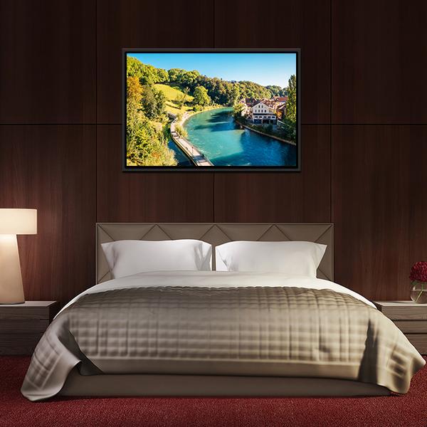 Bern Old Town Canvas Wall Art-3 Horizontal-Gallery Wrap-25" x 16"-Tiaracle