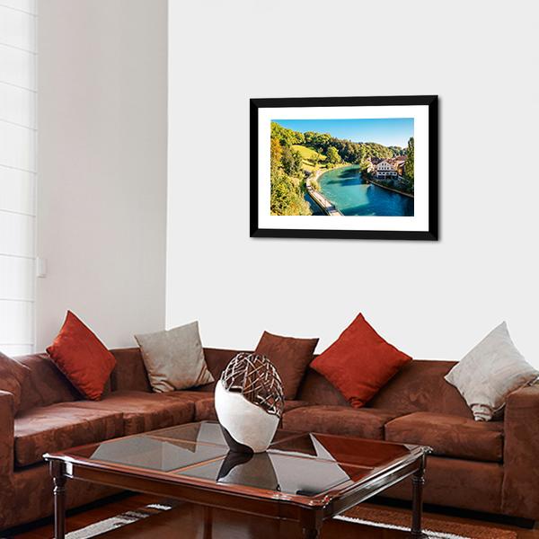 Bern Old Town Canvas Wall Art-3 Horizontal-Gallery Wrap-25" x 16"-Tiaracle