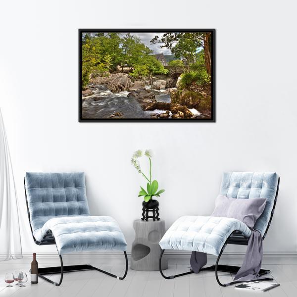 Betws y Coed Bridge Canvas Wall Art-3 Horizontal-Gallery Wrap-25" x 16"-Tiaracle