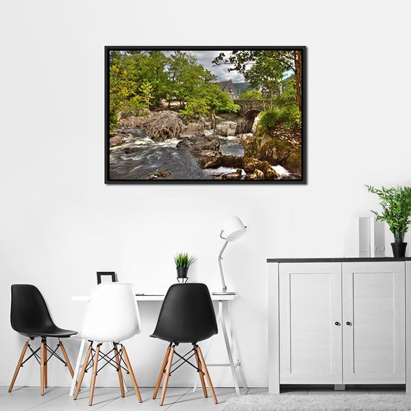 Betws y Coed Bridge Canvas Wall Art-3 Horizontal-Gallery Wrap-25" x 16"-Tiaracle