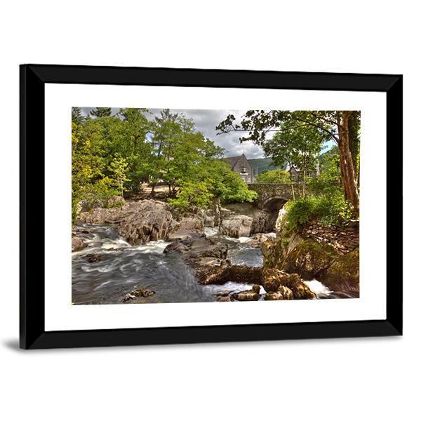 Betws y Coed Bridge Canvas Wall Art-3 Horizontal-Gallery Wrap-25" x 16"-Tiaracle