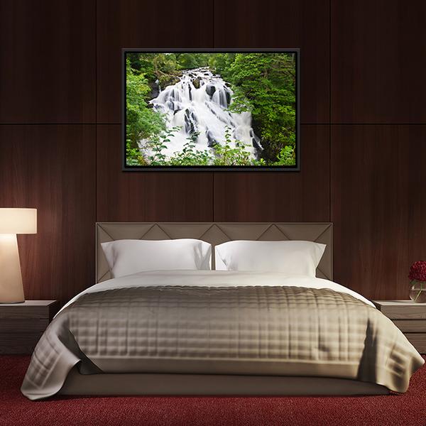 Betws-y-Coed Waterfalls Canvas Wall Art-3 Horizontal-Gallery Wrap-25" x 16"-Tiaracle
