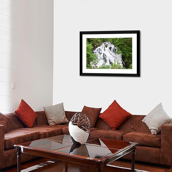 Betws-y-Coed Waterfalls Canvas Wall Art-3 Horizontal-Gallery Wrap-25" x 16"-Tiaracle