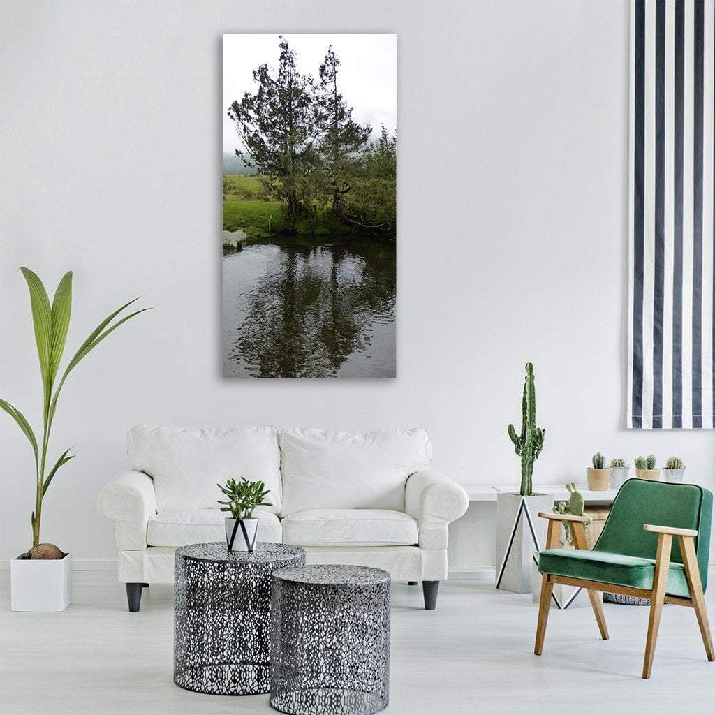 Bhutan River Vertical Canvas Wall Art-1 Vertical-Gallery Wrap-12" x 24"-Tiaracle