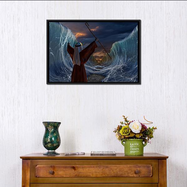 Biblical Narrative Canvas Wall Art-1 Piece-Floating Frame-24" x 16"-Tiaracle