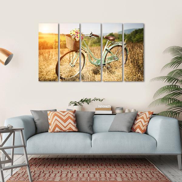 Vintage Bicycle Canvas Wall Art-5 Horizontal-Gallery Wrap-22" x 12"-Tiaracle