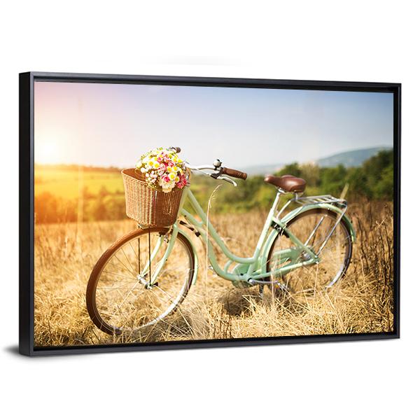 Vintage Bicycle Canvas Wall Art-3 Horizontal-Gallery Wrap-25" x 16"-Tiaracle