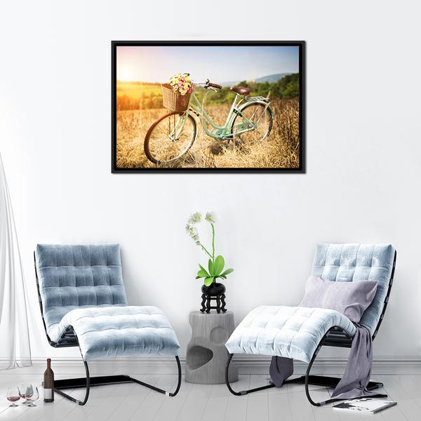 Vintage Bicycle Canvas Wall Art-3 Horizontal-Gallery Wrap-25&quot; x 16&quot;-Tiaracle