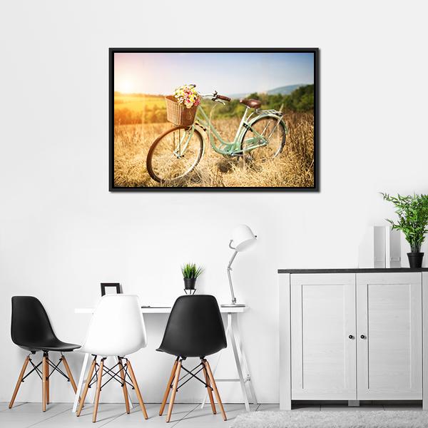 Vintage Bicycle Canvas Wall Art-3 Horizontal-Gallery Wrap-25&quot; x 16&quot;-Tiaracle