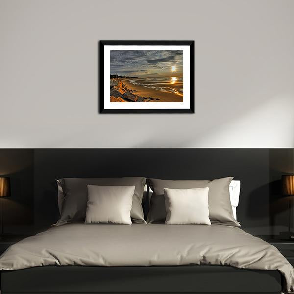 Biddeford Pool At Sunrise Canvas Wall Art-5 Horizontal-Gallery Wrap-22" x 12"-Tiaracle