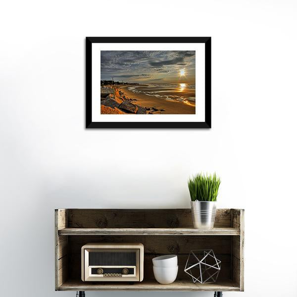 Biddeford Pool At Sunrise Canvas Wall Art-1 Piece-Framed Print-20" x 16"-Tiaracle