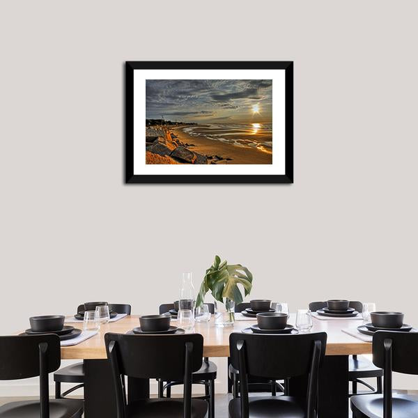 Biddeford Pool At Sunrise Canvas Wall Art-3 Horizontal-Gallery Wrap-25" x 16"-Tiaracle