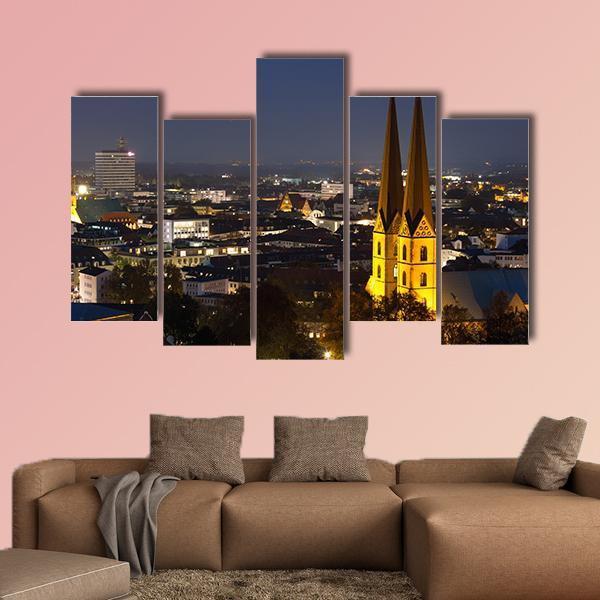 Bielefeld Germany Cityscape Canvas Wall Art-3 Horizontal-Gallery Wrap-25" x 16"-Tiaracle
