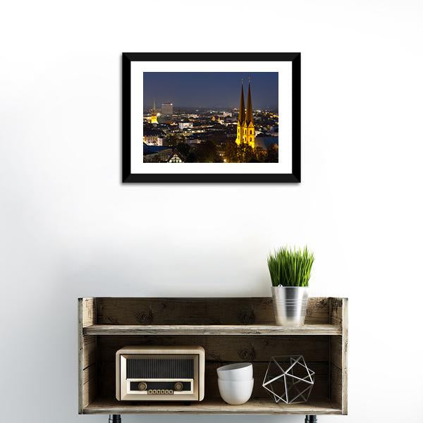 Bielefeld Germany Cityscape Canvas Wall Art-1 Piece-Framed Print-20" x 16"-Tiaracle