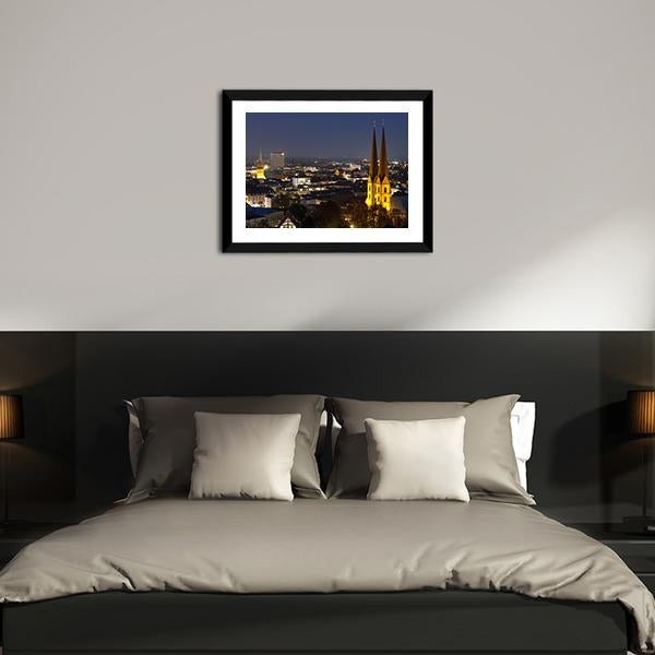Bielefeld Germany Cityscape Canvas Wall Art-3 Horizontal-Gallery Wrap-25" x 16"-Tiaracle