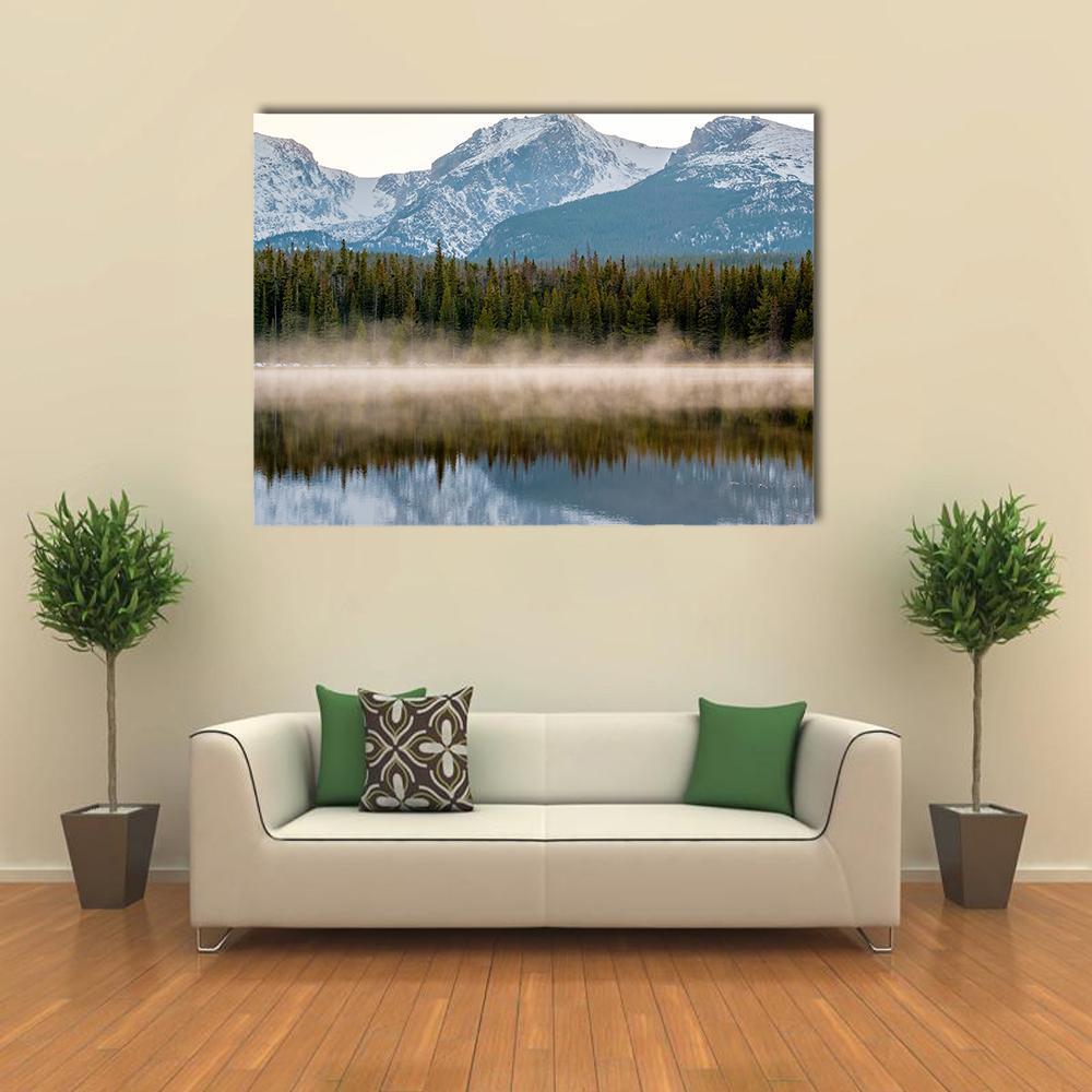 Bierstadt Lake Canvas Wall Art-1 Piece-Gallery Wrap-48" x 32"-Tiaracle