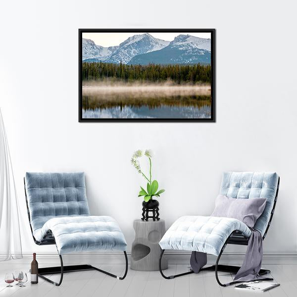 Bierstadt Lake Canvas Wall Art-3 Horizontal-Gallery Wrap-25" x 16"-Tiaracle