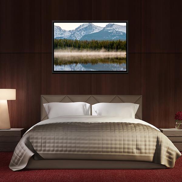 Bierstadt Lake Canvas Wall Art-3 Horizontal-Gallery Wrap-25" x 16"-Tiaracle