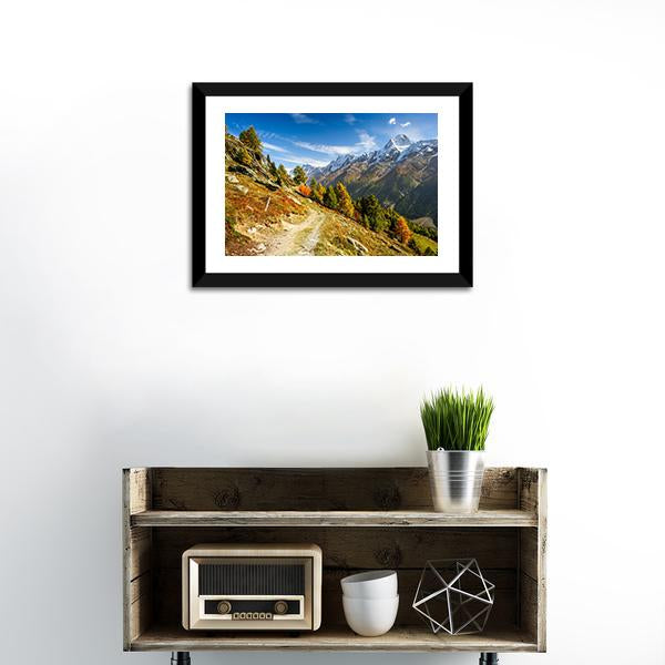Bietschhorn Mountain Switzerland Canvas Wall Art-1 Piece-Framed Print-20" x 16"-Tiaracle