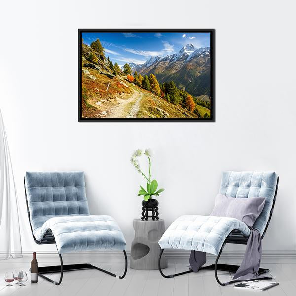 Bietschhorn Mountain Switzerland Canvas Wall Art-3 Horizontal-Gallery Wrap-25" x 16"-Tiaracle
