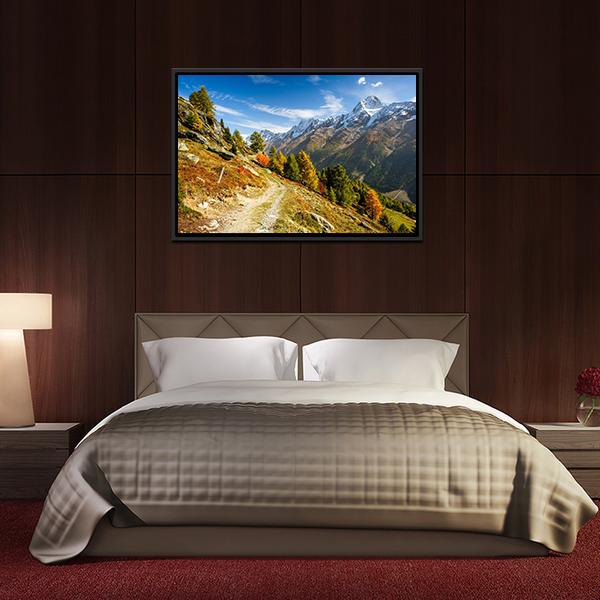 Bietschhorn Mountain Switzerland Canvas Wall Art-3 Horizontal-Gallery Wrap-25" x 16"-Tiaracle