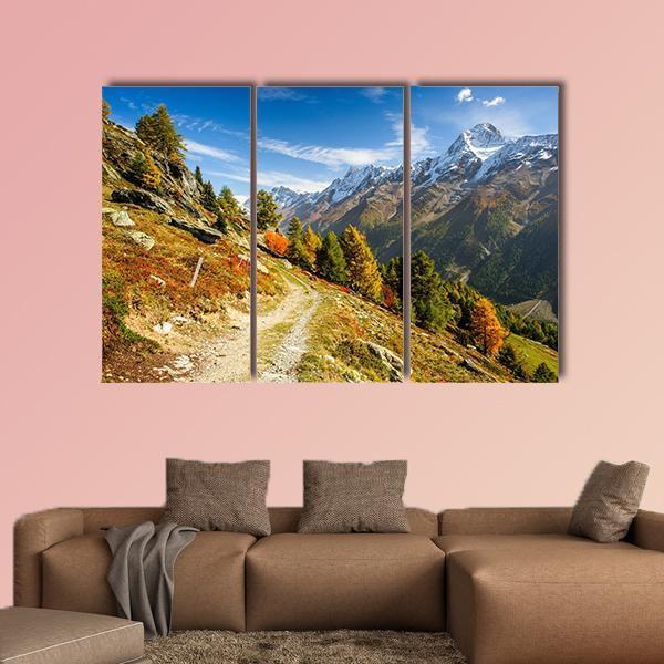 Bietschhorn Mountain Switzerland Canvas Wall Art-3 Horizontal-Gallery Wrap-37" x 24"-Tiaracle